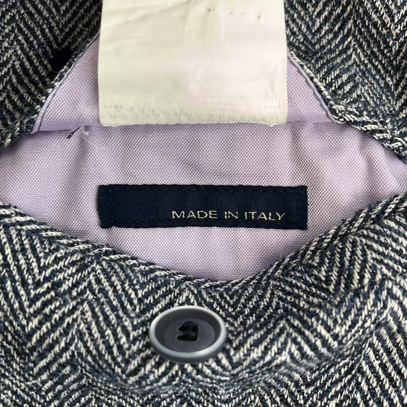 LARDINI / ラルディーニ | リネン ウール シルク混 ヘリンボーン テーラードジャケット | 46 | メンズ