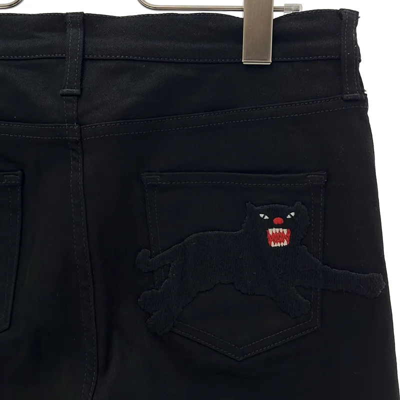 GUCCI / グッチ | パンサーパッチ スキニーデニムパンツ | 30 | レディース