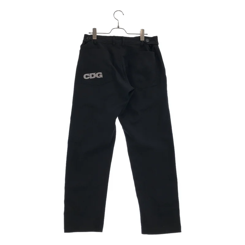 CDG by Comme des Garcons. / シーディージー コムデギャルソン | 2018AW | ポリエステル縮絨 ロゴ テーパード ワークパンツ | S | メンズ