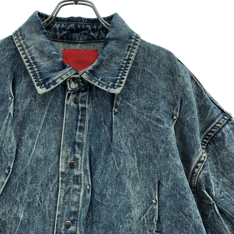 KUSIKOHC / クシコック | MULTI RIVET SHIRT SHORTSLEEVE マルチリベット デニム 半袖シャツ | M | メンズ