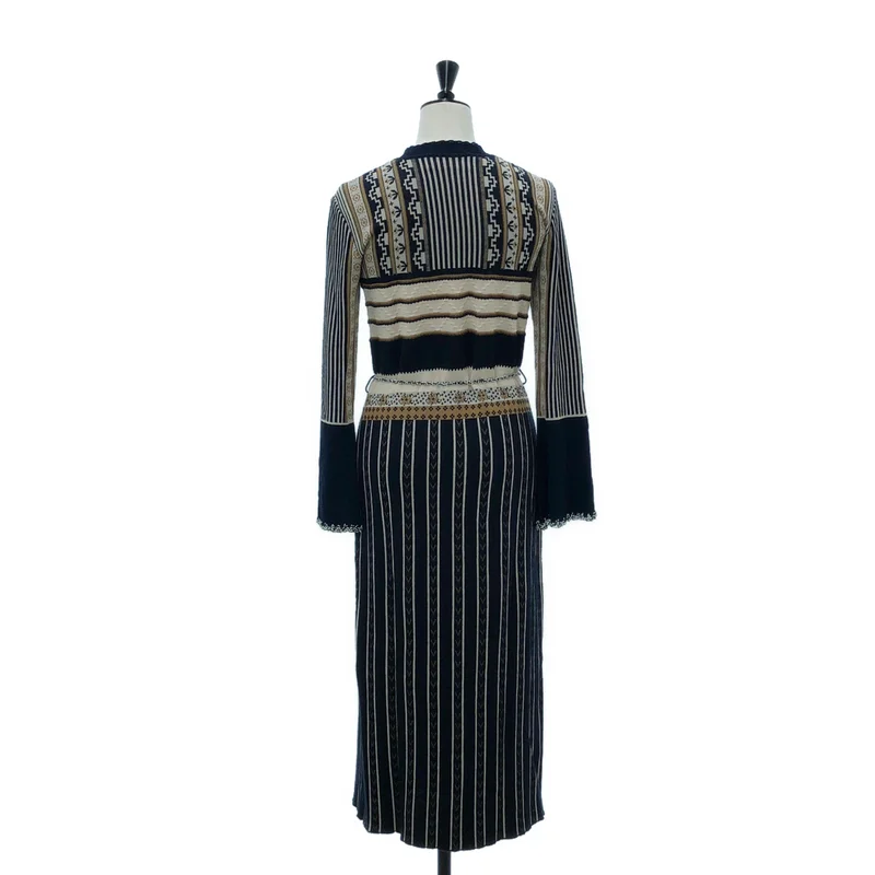 Mame Kurogouchi / マメクロゴウチ | PEDICEL JAQUARD KNIT DRESS ペディセル ジャガード ニットドレス | 1 | レディース