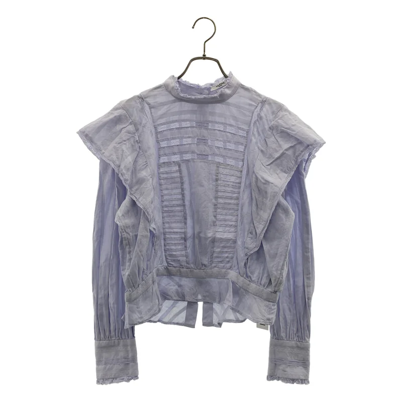 ISABEL MARANT ETOILE / イザベルマランエトワール | コットン 刺しゅう フリルブラウス | 40 | レディース