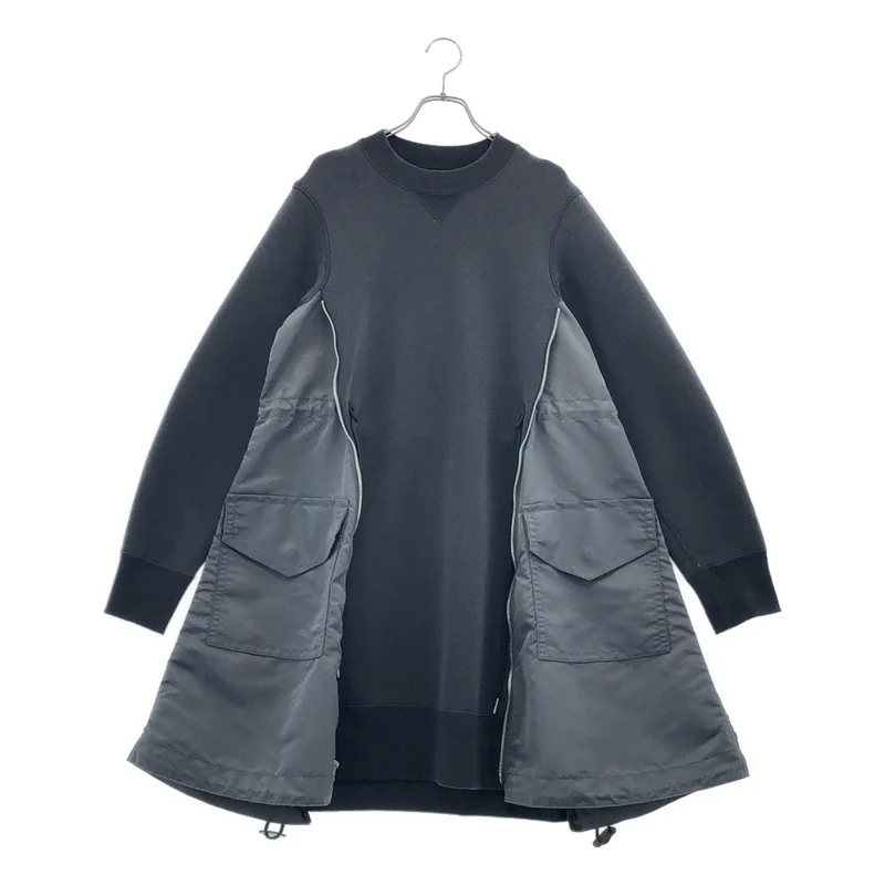 sacai / サカイ | Sponge Sweat Nylon Twill Dress スポンジ スウェット 切替 ワンピース | 3 | レディース