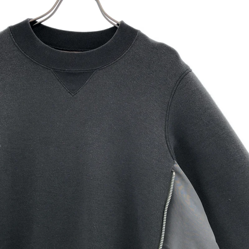 sacai / サカイ | Sponge Sweat Nylon Twill Dress スポンジ スウェット 切替 ワンピース | 3 | レディース