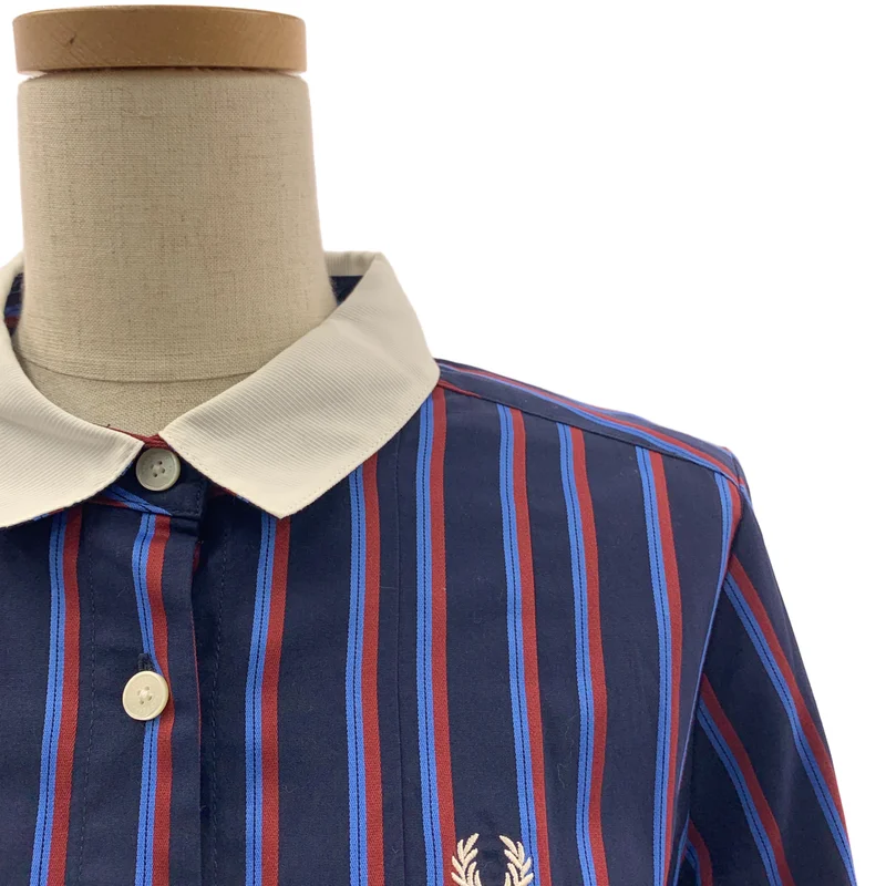 FRED PERRY / フレッドペリー | コットン ストライプ シャツドレス | 10 | レディース