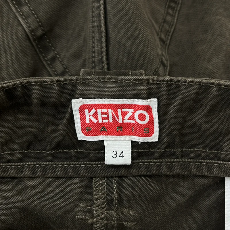 KENZO / ケンゾー | コットン 製品染め ミリタリー ワイド カーゴパンツ | 34 | レディース