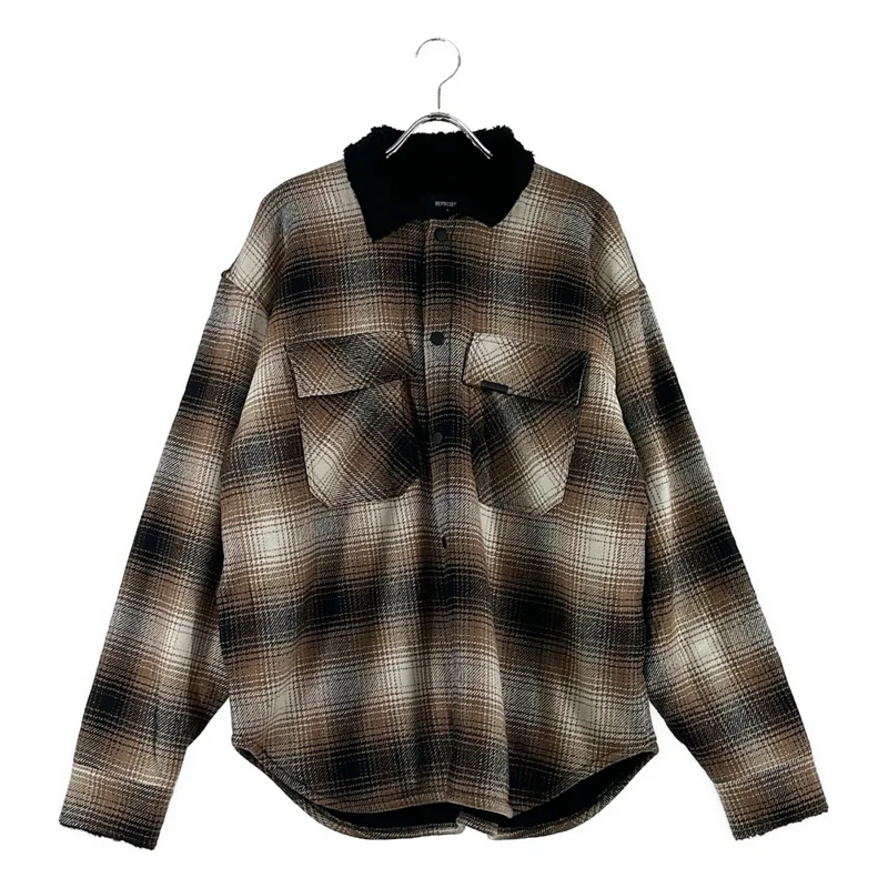 REPRESENT / リプレゼント | SHERPA SHIRT / ウール混 チェック シェルパシャツ | M | メンズ