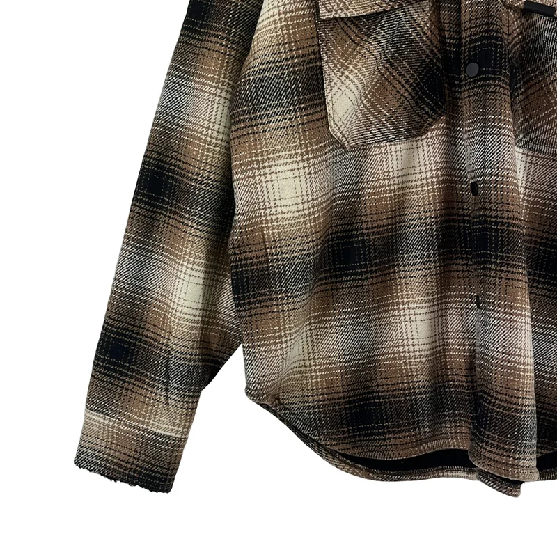 REPRESENT / リプレゼント | SHERPA SHIRT / ウール混 チェック シェルパシャツ | M | メンズ