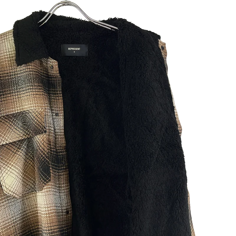 REPRESENT / リプレゼント | SHERPA SHIRT / ウール混 チェック シェルパシャツ | M | メンズ