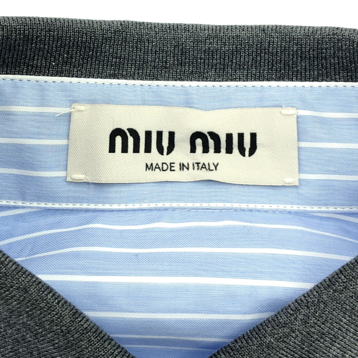 新品】 miu miu / ミュウミュウ | 2025SS | ブルーストライプ ポプリン