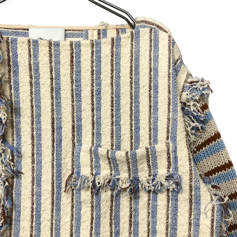 3.1 Phillip Lim / スリーワンフィリップリム | コットン ニットスリーブ フリンジトップス | XS | レディース