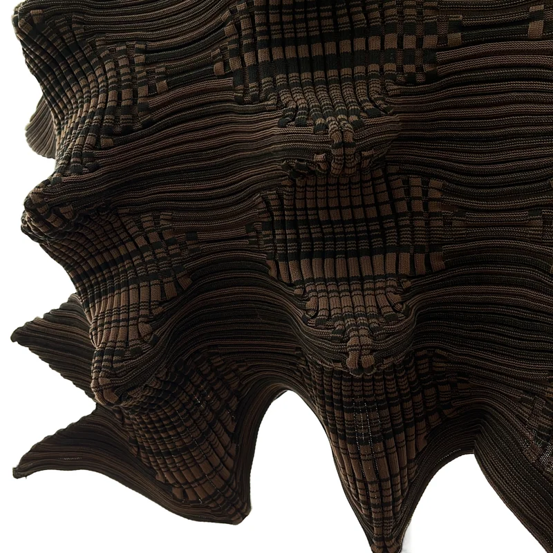 ISSEY MIYAKE / イッセイミヤケ | 2023s | LINKAGE 3Dスチーム ノースリーブ ボーダーニットワンピース | 2 | レディース