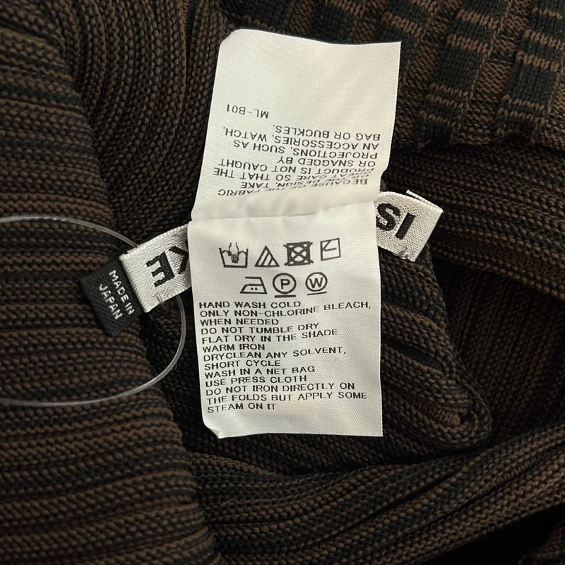 ISSEY MIYAKE / イッセイミヤケ | 2023s | LINKAGE 3Dスチーム ノースリーブ ボーダーニットワンピース | 2 | レディース
