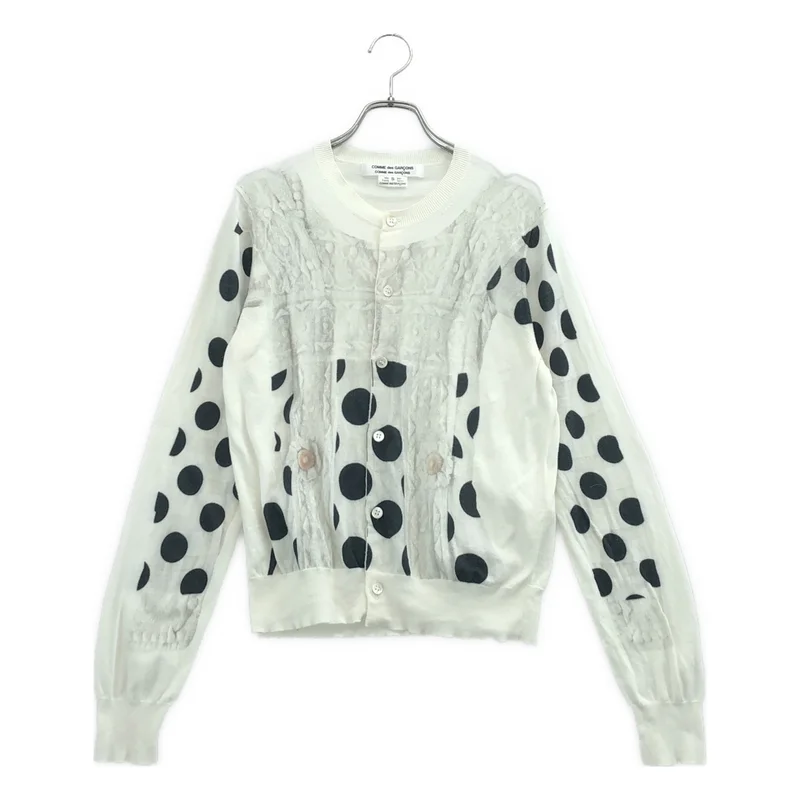 COMME des GARCONS COMME des GARCONS / コムコム | 2018SS | コットン 転写プリント クルーネック カーディガン | S | レディース