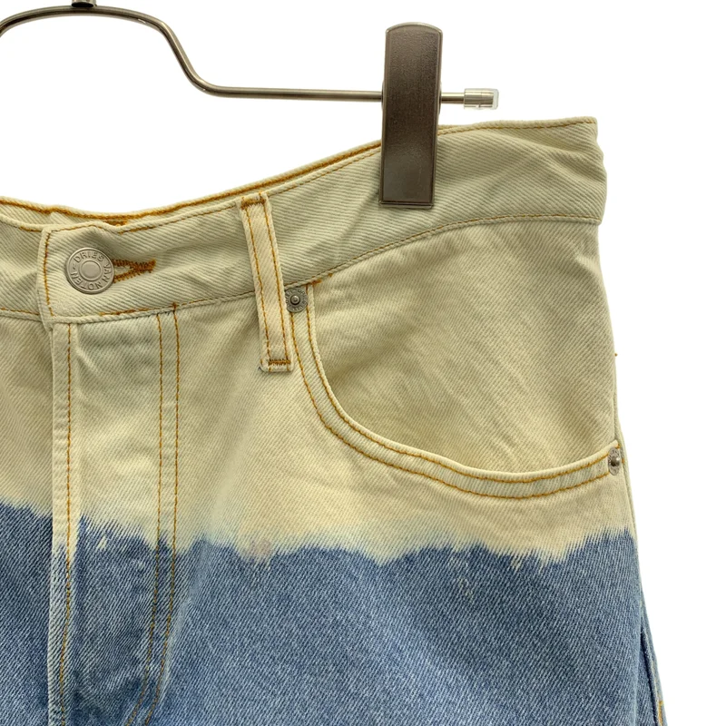 DRIES VAN NOTEN / ドリスヴァンノッテン | 2023SS | バイカラー ブリーチデニムスカート | 30 | レディース