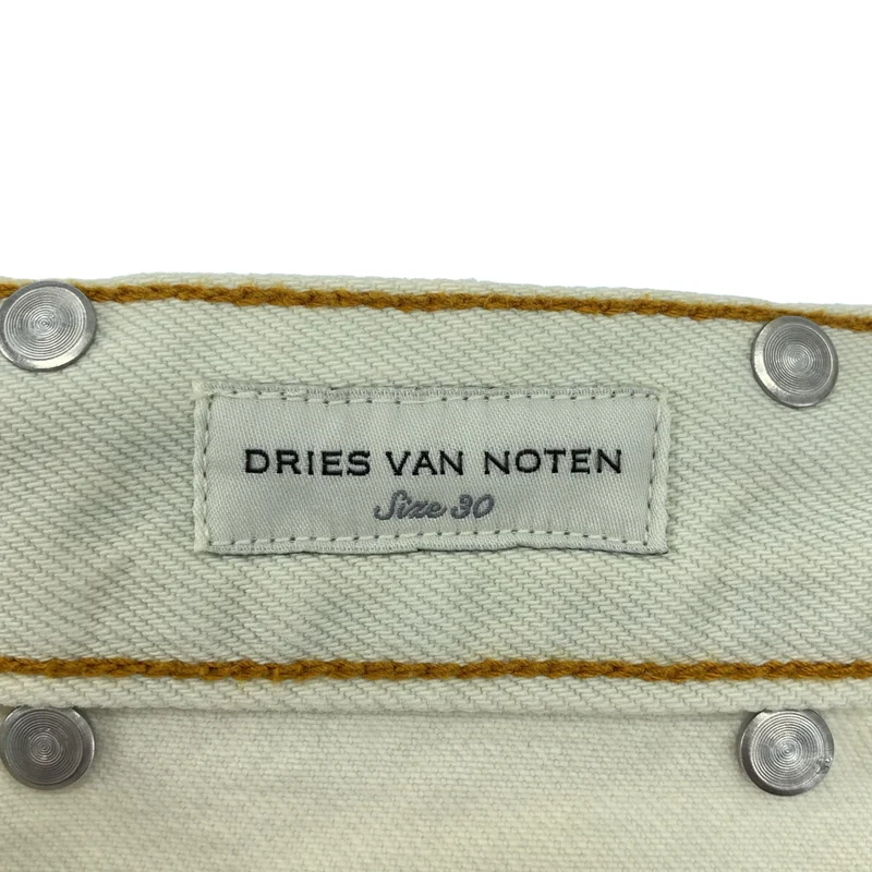 DRIES VAN NOTEN / ドリスヴァンノッテン | 2023SS | バイカラー ブリーチデニムスカート | 30 | レディース