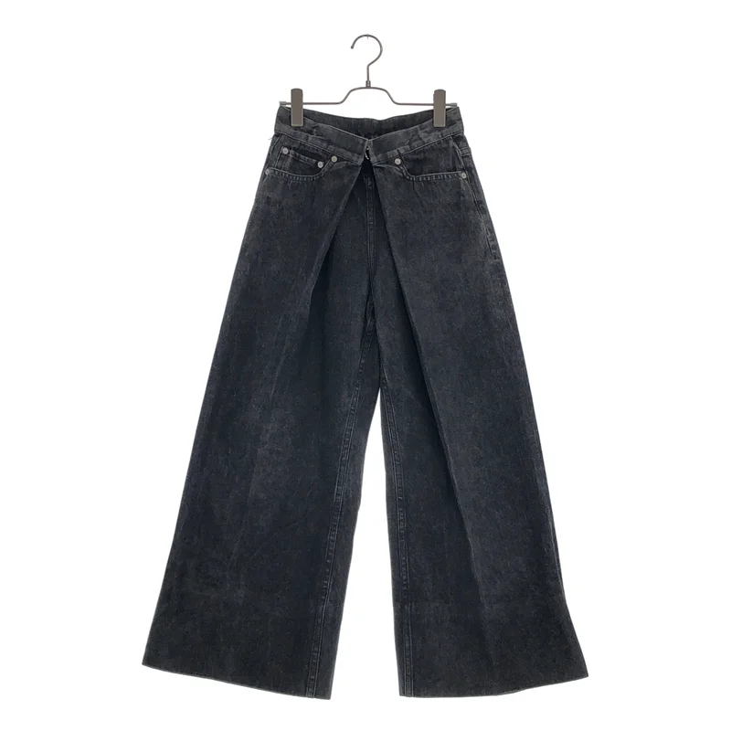 JOHN LAWRENCE SULLIVAN / ジョンローレンスサリバン | DENIM WIDE PANTS デニムワイドパンツ | S | レディース