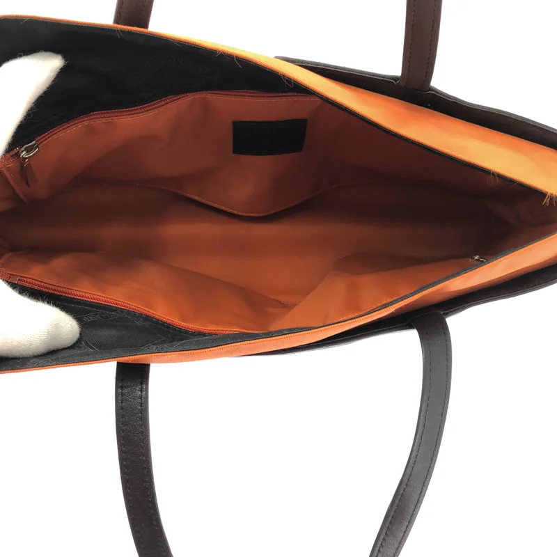 Longchamp / ロンシャン | レザー ジップ ハンド トートバッグ |
