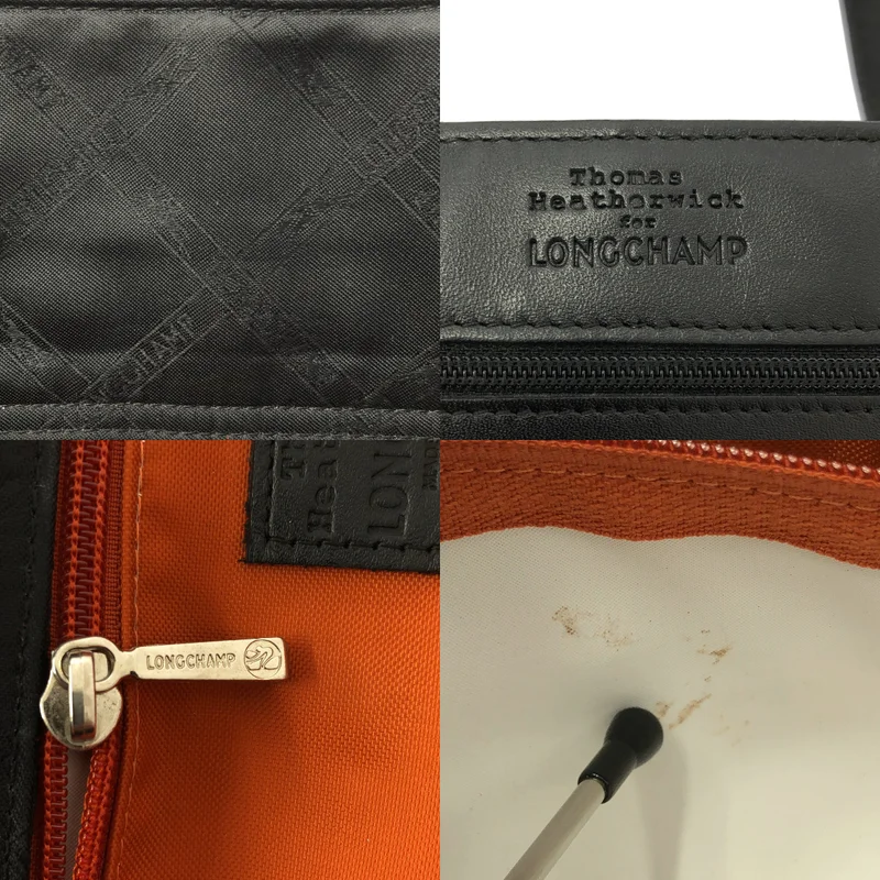 Longchamp / ロンシャン | レザー ジップ ハンド トートバッグ |