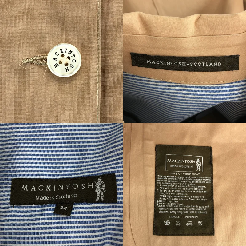 MACKINTOSH / マッキントッシュ | ロゴボタン ステンカラー コート | 34 | レディース