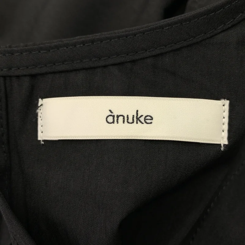 anuke / アンヌーク | Backopen Gather Onepiece / バックオープン ギャザー ノースリーブワンピース | 38 | レディース