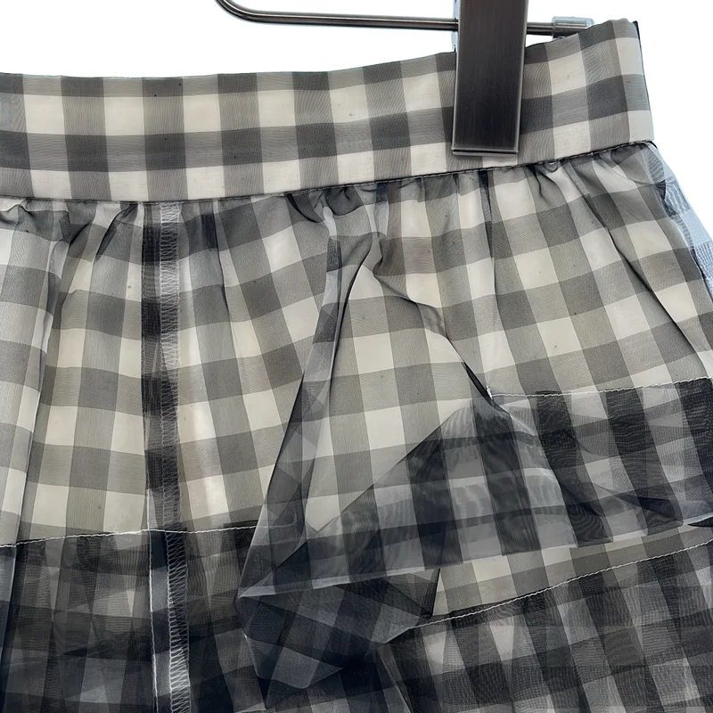 tricot COMME des GARCONS / トリココムデギャルソン | 2007SS | ギンガムチェック シアー スカート | M | レディース