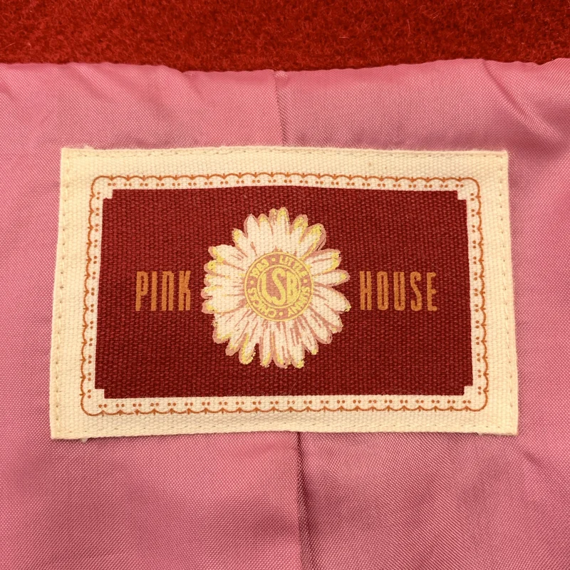 PINK HOUSE / ピンクハウス | ウール オーバーシルエット ロゴボタン ダブルコート / 総裏地 |