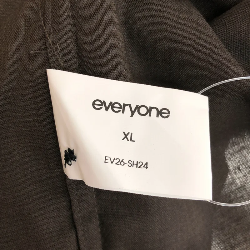 everyone / エブリワン | リネン混 オープンカラーシャツ | XL | メンズ
