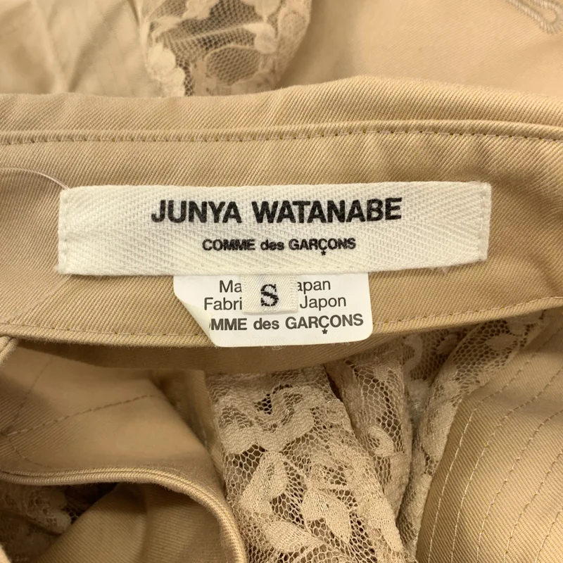JUNYA WATANABE COMME des GARCONS / ジュンヤワタナベ | 2020SS | レース切替 ロング トレンチ ワンピース | S | レディース