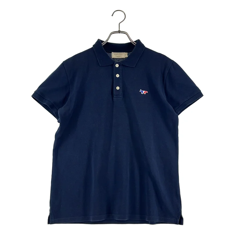 MAISON KITSUNE / メゾンキツネ | ワンポイントワッペン ロゴボタン ポロシャツ カットソー | S | メンズ
