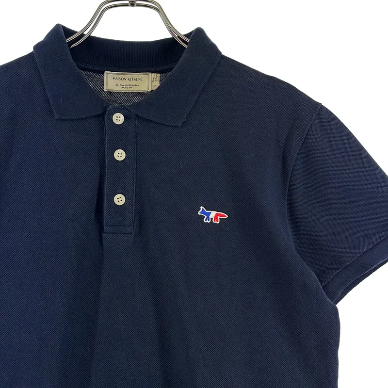 MAISON KITSUNE / メゾンキツネ | ワンポイントワッペン ロゴボタン ポロシャツ カットソー | S | メンズ