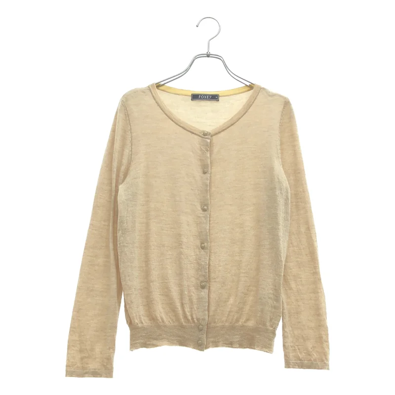 FOXEY / フォクシー | カシミヤ100% クルーネック カーディガン | 38 | レディース