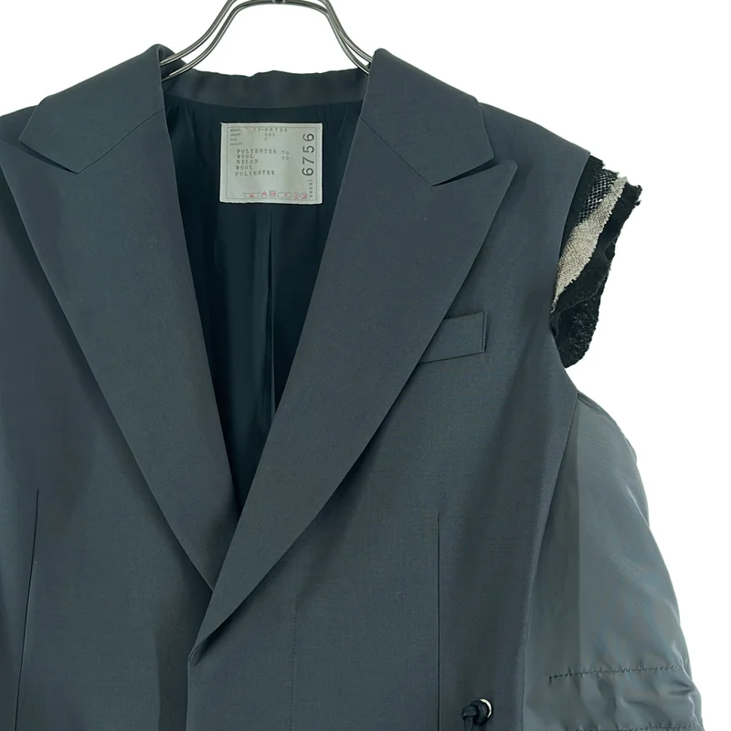 sacai / サカイ | 2023AW | Suiting Mix Vest スーティング ミックス ベスト | 2 | レディース