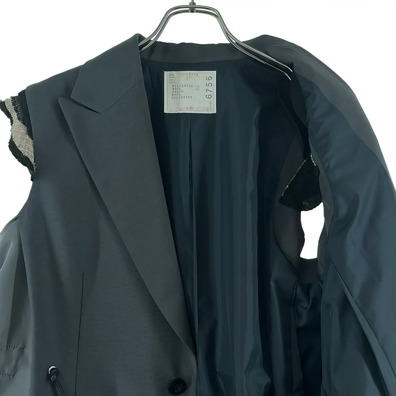 sacai / サカイ | 2023AW | Suiting Mix Vest スーティング ミックス ベスト | 2 | レディース