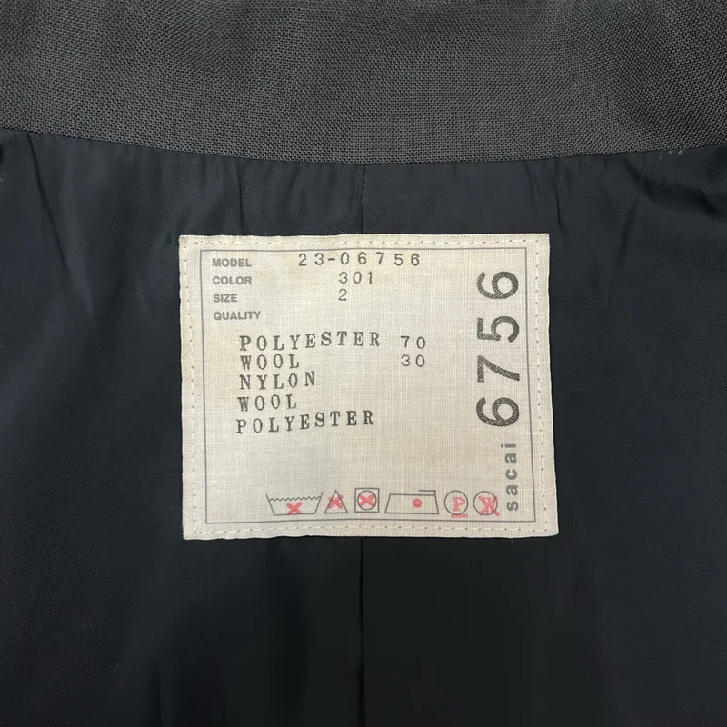 sacai / サカイ | 2023AW | Suiting Mix Vest スーティング ミックス ベスト | 2 | レディース