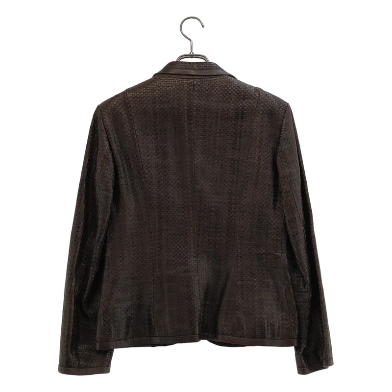 Max Mara / マックスマーラ | レザー パイピング ジャケット | 42 | レディース