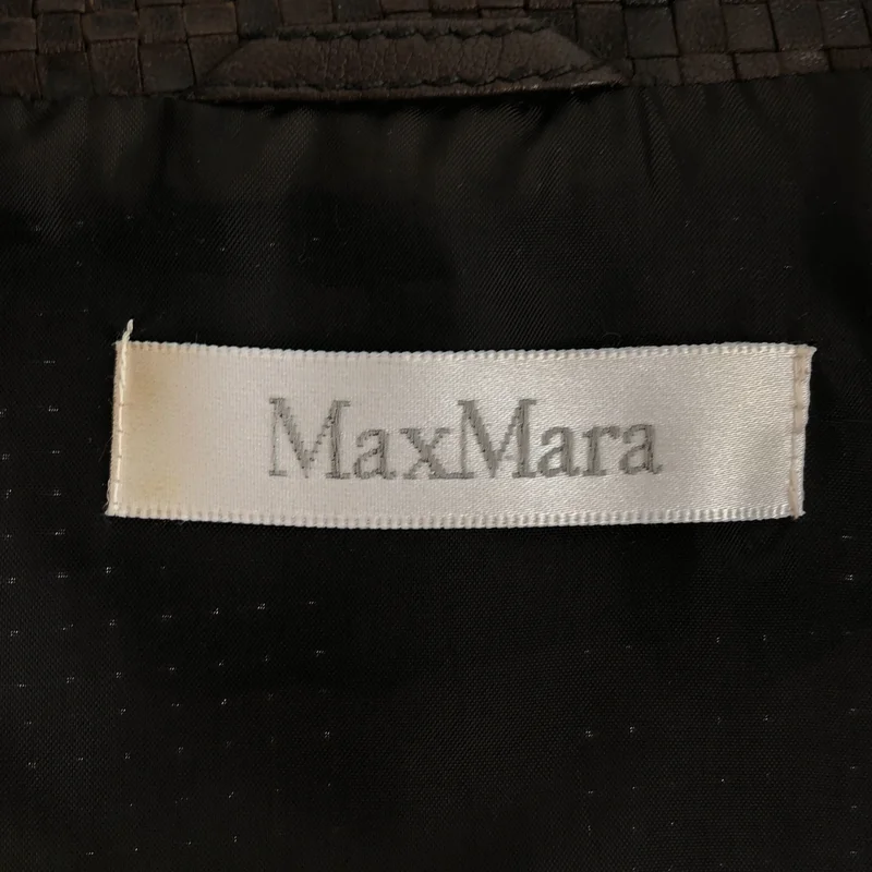 Max Mara / マックスマーラ | レザー パイピング ジャケット | 42 | レディース