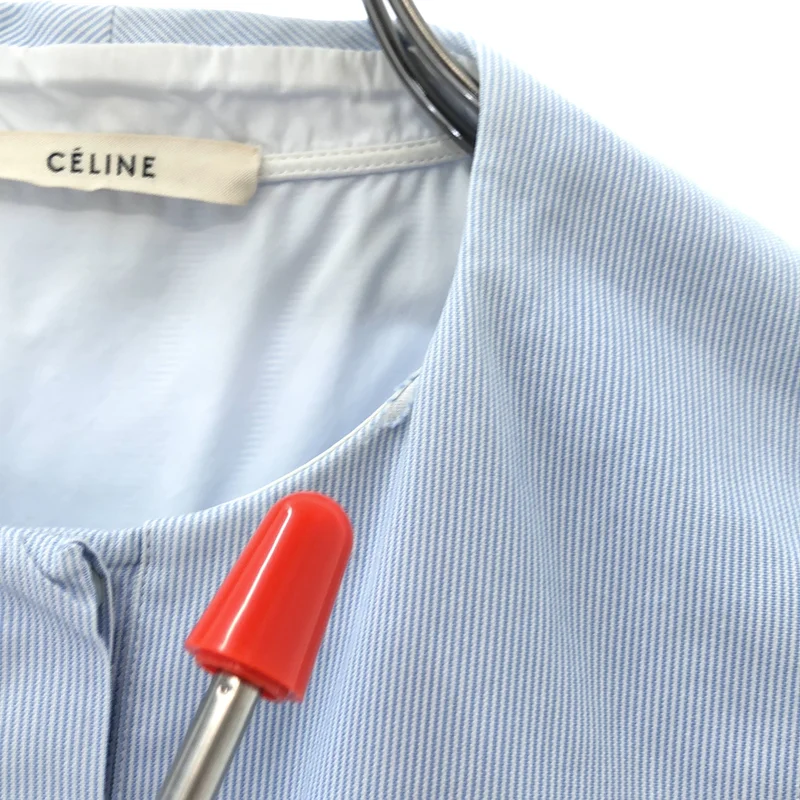 CELINE / セリーヌ | コットン ストライプ ドレスシャツ | 36 | レディース