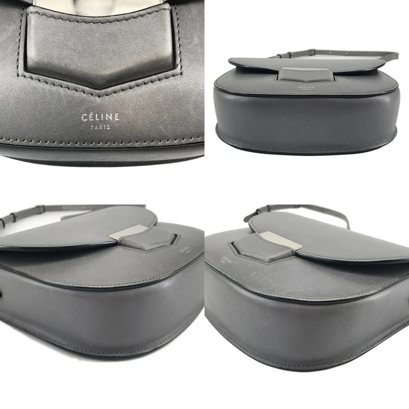 CELINE / セリーヌ | スモール トロッター レザー ショルダーバッグ |