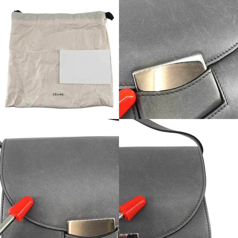 CELINE / セリーヌ | スモール トロッター レザー ショルダーバッグ |