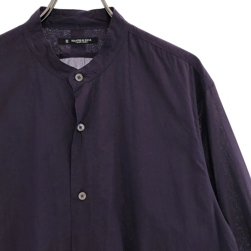 MAATEE&SONS / マーティー&サンズ | 2024SS | 160番TANSHI 半無双 バンドカラーシャツ | 2 | メンズ