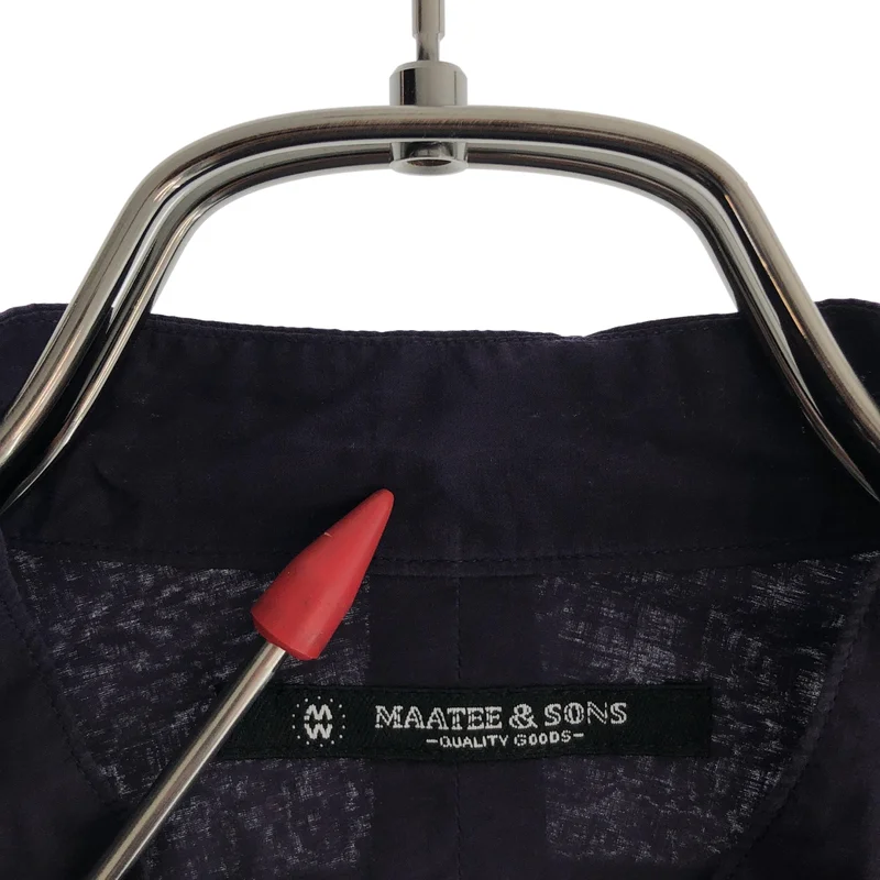 MAATEE&SONS / マーティー&サンズ | 2024SS | 160番TANSHI 半無双 バンドカラーシャツ | 2 | メンズ