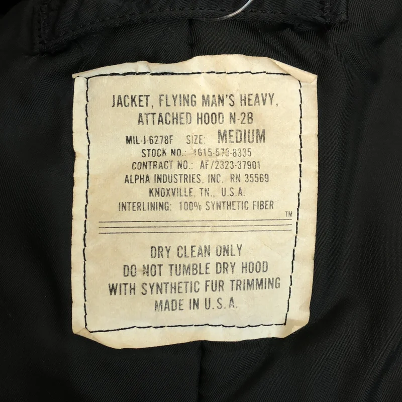 ALPHA INDUSTRIES / アルファインダストリーズ | 1980s | N-2B フライトジャケット | M | メンズ