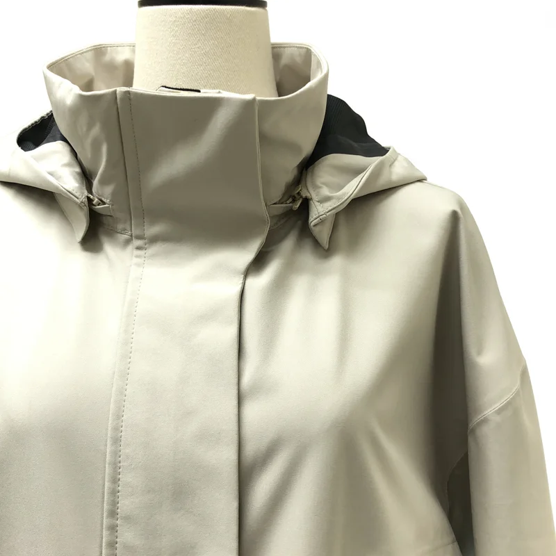 WOOLRICH / ウールリッチ | パッチロゴ ウォータープルーフ フーデッドロングコート | S | レディース