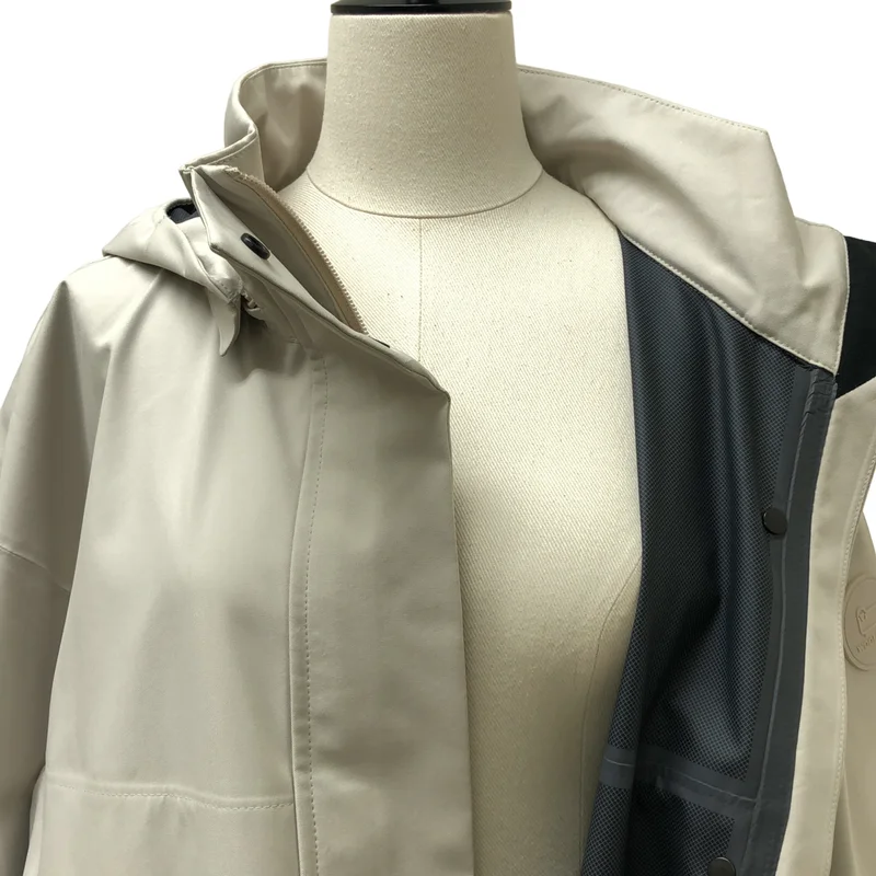 WOOLRICH / ウールリッチ | パッチロゴ ウォータープルーフ フーデッドロングコート | S | レディース
