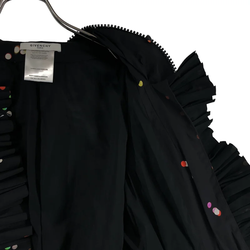 GIVENCHY / ジバンシィ | ジップ プリント切替 ギャザージャケット |