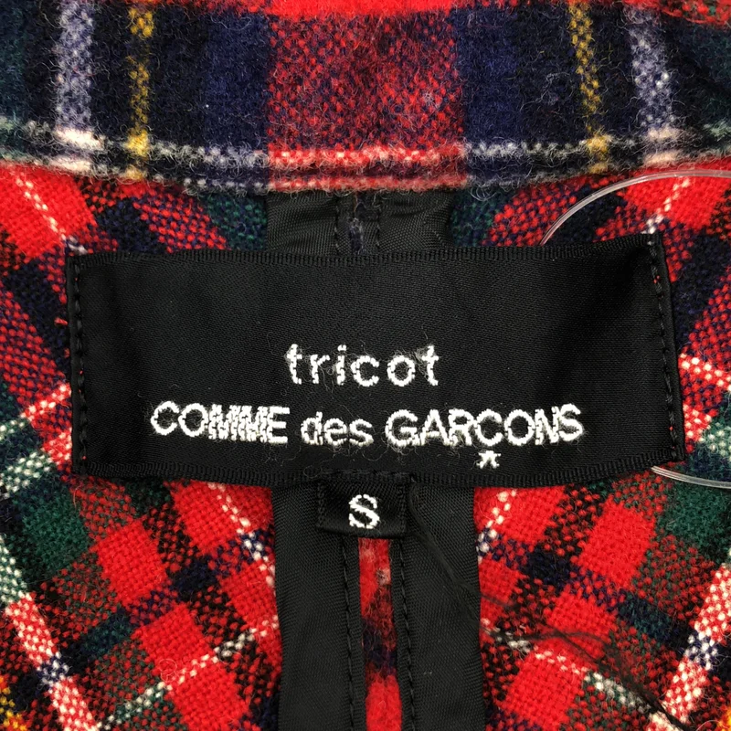 tricot COMME des GARCONS / トリココムデギャルソン | 2008AW | ウール タータンチェック 丸襟 シングルジャケット | S | レディース