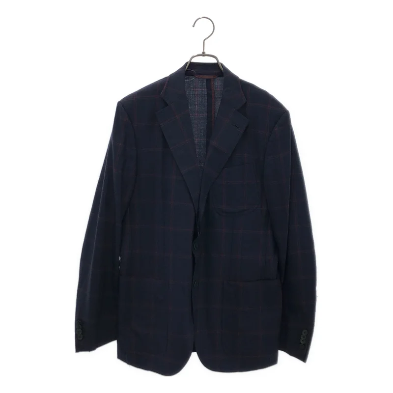 Ermenegildo Zegna / エルメネジルドゼニア | COOL EFFECT ウール シルク チェック テーラードジャケット | 48 | メンズ
