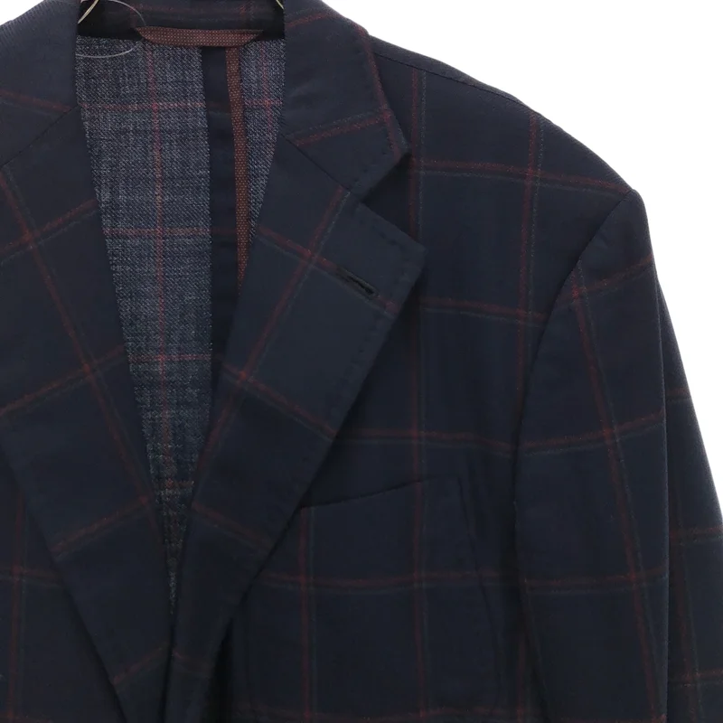Ermenegildo Zegna / エルメネジルドゼニア | COOL EFFECT ウール シルク チェック テーラードジャケット | 48 | メンズ