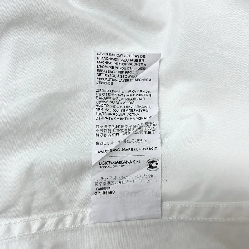 DOLCE＆GABBANA / ドルチェ＆ガッバーナドルガバ | コットン ブザムシャツ | 15 1/2 | 39 | メンズ